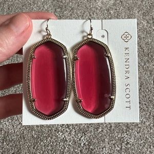 Kendra Scott Danielle red earrings.
